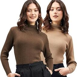 Pack of 2 Turtule Neck Full Sleeve's Sweater for Women-image-89