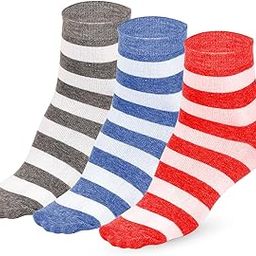 Organic Cotton & Bamboo Socks for Women | Stripe | Pack of 3-picture-54