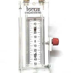 LOCUS Acrylic U Tube Manometer | 50-0-50 mmWC Range | Wall Mounted | Brass Nozzle | Gas & Liquid Pressure Measurement | Industrial & Laboratory Use | ISO & CE Certified-12