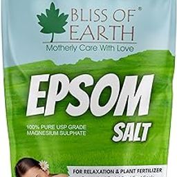 Bliss of Earth Epsom Bath Salt 1kg for foot, bath, Plants & Foot Soak, Natural Magnesium Sulfate, Relaxing Soak for Muscle Relief, Aromatherapy, Vegan, Cruelty-Free-21