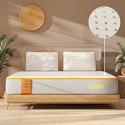 SleepyCat Latex Mattress|10 Years Warranty |Firm,Orthopedic 8-Inch Hybrid Bed Mattress with Pinhole Tech Latex & Memory Foam Layers|5-Zone Support&Bamboo Cover(King Size,78X72X8Inches)-16