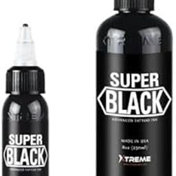 Xtreme Colors - Super Black - Tattoo Ink 1oz Bottles Pigment-picture-31