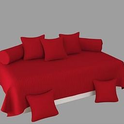 Red Colour Stripped Cotton Diwan Set of 8 Pieces for Living Room (1 Single Bedsheet, 60X90 in 2 Booster Cover, 16 X 32 Inch with 5 Cushion Cover (16x16 inch)-14