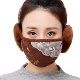 Warm Mask, Winter Mouth Muffle/Earmuffs/Unisex Winter Mouth Muffle/Earmuffs/Ear Winter Mask/Mask For Women_Pack Of 01,Brown-image-81