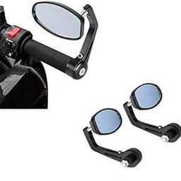 AutokraftZ Motorcycle Handlebar Mirrors for KTM, Bajaj, and More - Side View Edge Mirrors, Universal Fit for Duke, RC, Dominar, Pulsar - Sleek Design, Easy Installation, Waterproof| 1 Pair-4