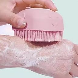 1 Pcs Silicone Body Back Scrubber, Bath Brush Double Side Bathing Brush For Skin Deep Cleaning Massage,And Bath Brush with Soap Dispenser, Bath Body Wash Brush For Men Women Kids-image-93