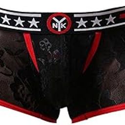 Men's Boxers Sheer Shorts Brief Lace Embroider Clubwear Trunks Black L | Clothing Shoes & Accessories | Mens Clothing | Underwear | 1 x Men's Underwear-picture-11