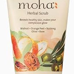 moha: Herbal Scrub Face Scrub with Blend Of Walnut, Orange Peel & Oilve Oil for Skin Brightening, Exfoliate Face, For All Skin Type - 50gm (Pack of 1)-1