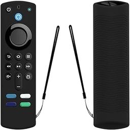 Silicone Remote Cover Compatible for Fire TV Stick 3rd Gen 2021 Remote Full Wrap Remote Cover with Lanyard (Black) [Remote NOT Included]-17