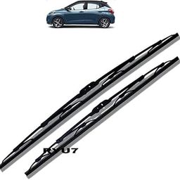 RYU7 Front Windshield Metal Wiper Blades Fits- I10 Grand NIOS, Size-24"16"(Pack of 2)-16