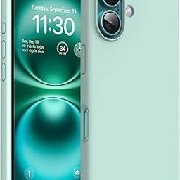 DIZORO Compatible for iPhone 16 Case 6.1, Slim Liquid Silicone 3 Layers Full Covered Soft Gel Rubber Phone Case Protective Cover 6.1 Inch - (Mint.)-image-36
