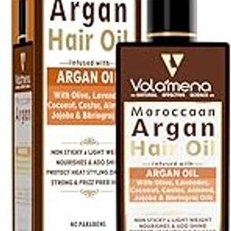 Volamena Argan Oil Hair oil blend of Morrocan Argan oil,Onion black seed oil,Almond oil,Olive oil & Castor oil 100 ml-image-14
