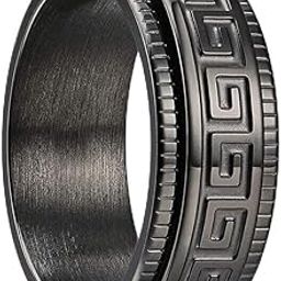 Black Rings for Men Combo Boys Boyfriend gents friends girls mens silver gold ring for men 2 Black diamond Ring for Boys ad cz Stainless Steel finger Rings Stylish Fashion thumb band 420-image-79