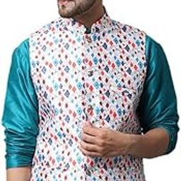 Men's Printed Nehru Jacket.-picture-14