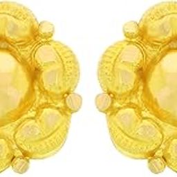22KT Yellow Gold Stud Earrings for Girls-image-49