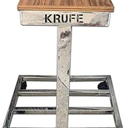 KRUFE Office Home Stainless Steel Double-Sided Battery Inverter Trolley Stand - Fits All Inverter Batteries & UPS - Wooden Top & Wheels for Easy Mobility - Ideal Office Home Inverter Stand Trolley-picture-26