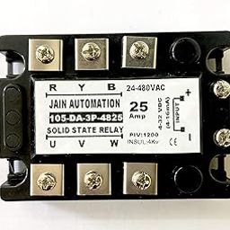 SOLID STATE RELAY SSR 3PH 25 AMP THREE PHASE DC INPUT 4-32 VDC TO AC OUTPUT 24-480 VAC 25 AMP DC To AC CURRENT 4-16mA JAIN AUTOMATION-24