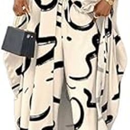 African 2 Piece Outfits Women Button V Neck Long Plus Size Split Kaftan Wide Leg Outfits, beige, L-image-51