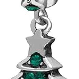 Christmas Stocking,Reindeer Charms 925 Sterling Silver Christmas Tree,Santa Claus Bead Charms for Pandora Bracelets,Gifts for Women-image-68