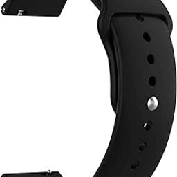 Soft Silicone Watch Band Strap & Rust Free Button Compatible With (ONLY 20mm Lugs Size) Amazfit GTS 2 Mini, Amazfit Bip,Amazfit GTS, Samsung Galaxy Watch 4/ Watch 5-11