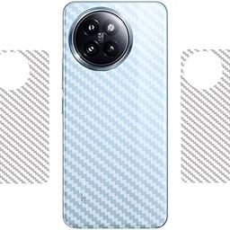 DVANK™ (Pack of 2) Back Lamination Skin Compatible for XIAOMI MI 14 CIVI 5G || 3D Carbon Fiber Ultra-Thin Protective Film (Transparent) with Easy Installation KIT-image-98