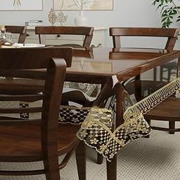 Homerz Premium 6 Seater Transparent Table Cover, 20 mm Thick, More Durable and HD Finished (Black Beauty, 54x78 inch- 6 Seater)-image-78