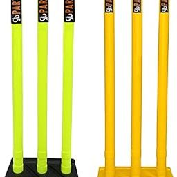 Thrifty Sports® Combo of 2 Full Size Set 32" Heavy Plastic Cricket Stump Set (YLW Floro)-picture-20