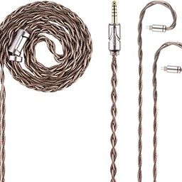 NICEHCK AceMeteor Earphone Re-Cable Upgrade Cable, 8N OCC Silver Plated and 8N OCC Mix Conductor, 0.78mm, 2pin 4.4mm, 8N High Purity, OFC Gold Plated Connector, OFC Gold Plated Plug, Replacement-27