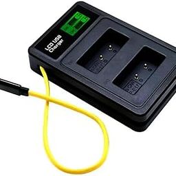 Power Smart DMW-BLC12, DMW-BLC12PP Dual USB Charger with LCD Display for Panasonic Lumix DMC FZ200, DMC FZ1000, DMC-G5, DMC-G6, DMC-G7, DMC-GX8, DMC-G85, DMC-GH2, DC-G95-21