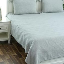Enera Aysel Vanilla Grey Color King Size Knitted Quilted Bedcover Set with Cotton Fabric, Includes 1 Bedcover, 2 Pillow Covers (Set of 3 Pcs)-26