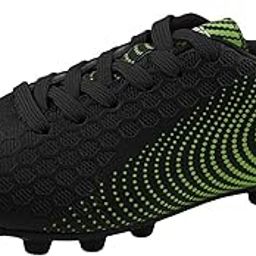 Kids Stealth FG Outdoor Firm Ground Soccer Shoes/Cleats | for Boys and Girls, Black/Green, 2 Little Kid-image-51