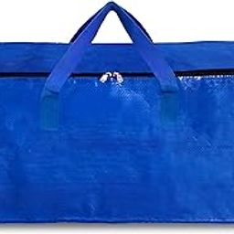 Shalimar Large Capacity Foldable Under Bed Storage Bags/Duffle Bags For Travel/Moving Bags/Wardrobe Organizer Bags | Comfortable Handles | Water Resistant | 28.5Lx13.5Wx13.5H Inches| Pack of 1 - Blue-17