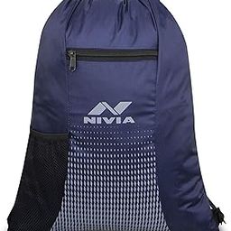 String Backpack with Sipper Pocket, Polyester, Outdoor Bag, Lightweight Bag (Navy, Blue),Capacity-5 litres-33