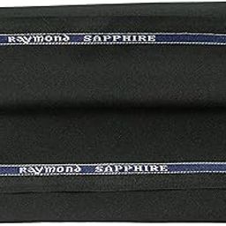 Raymonds Unisex Sapphire Merino Woollen 1.30 m Unstitched Trouser Suiting Fabric (Black, Free Size)-image-9