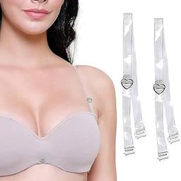Plush & Dainty Womens Transparent Detachable Bra Straps (Pair of 2-4 Straps)-picture-1