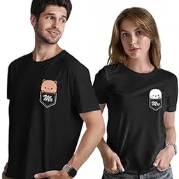 indissh Couple Love Printed 100% Cotton Tshirt for Men and Women - CP-MRMRS-picture-20