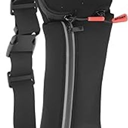 Running Waist Pack Bag Running Waist Pack Running Waist Bag, Hydration Belt Water Bottle Holder Pouch Waterproof Running Waist Bag for Hiking Climbing Outdoor Sports Fitness, Black, one size-image-37