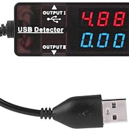 YB26VA USB Multimeter Voltage Current Meter Dual Display 80-106KPa Mobile Phone Battery Tester Meter Battery Capacity Tester(Double color)-10
