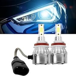 Wogomz 2 PCS H8/H11/H9 Car LED Light, 3000K 3800LM Super Bright Auto Headlight Bulb, Waterproof Car C6 LED Fog Light High and Low Beam Bulb Replacement, Plug & Play Bulb Lighting Car Accessories-16