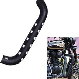 Vagary Matte Bend Pipe Heat Shield Cover for RE Bullet Classic 350 Exhaust Heat Shield (Black)-26