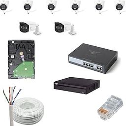 JK Vision 5MP CCTV IP Camera Full Set, 2 Bullet, 6 Dome 10 Channel NVR, 4 Port POE, 1TB Hard Disk, Cat6 Cable, 16 RJ45 Connector-picture-5
