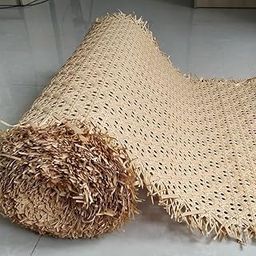 AMC CANING Plastic Cane Webbing for Caning Projects Natural Pre - Woven Open Mesh Cane - PE Rattan Cane Webbing Rattan Roll Cabinet Chair (24X36)-42