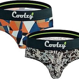 Men's Pure Nylon Regular Fit Printed Antimicrobial Brief with No Marks Waistband | Soft and Comfortable Underwear for Men (Multicolor) (Pack of 2)-6