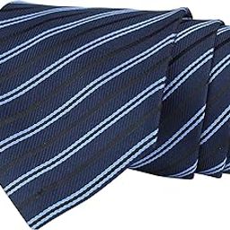 Kavove The Striped Treat Blue Necktie For Men-picture-14