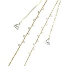 1 Pair Fancy Rhinestone Crystal Golden Chain Bra Straps Decorative Adjustable Shoulder Strap for Wedding Party Gowns Women-image-83