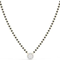 Diamond Mangalsutra for Women - Premium Gold-Plated Alloy with Brilliant Diamond Accents and Timeless Design - Ideal for Weddings, Anniversaries, and Special Celebrations-image-5