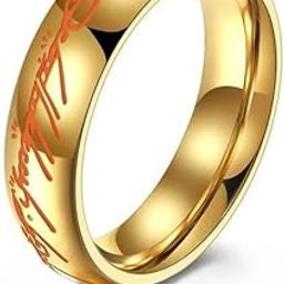 Anti Tarnish Engraved Gold Stainless Steel Finger Ring for Men | Stylish Durable Jewellery Accessories | Rings for Man | Minimal Jewelry | Birthday Gift for Boys (Size - 9)-image-85