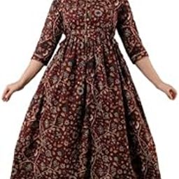 The Moon Star Women's Cotton Floral Printed Anarkali Maternity Feeding Kurti | Breastfeeding Dress for Mothers | Zipper Feeding Kurti,Nursing Kurti, Comfortable and Trendy Maternity Wear-5