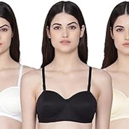 Women's Cotton Lightly Padded Non-Wired T-Shirt Bra Combo Pack of 3-picture-16