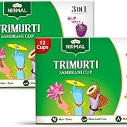 Shubhkart Nirmal Trimurti Sambrani Cup Dhoop 12 Cups|Non Toxic,Charcoal Free,Easy to Burn|3 in 1 Cup sambrani for Pooja, Meditation,Havan & Religious Ritual, Positivity & Spirituality (Pack of 2)-image-33